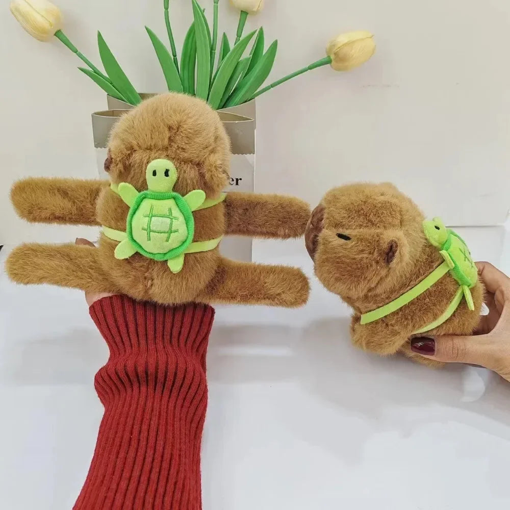 Capybara Plush Toy Wrist Band Bracelet with Turtle
