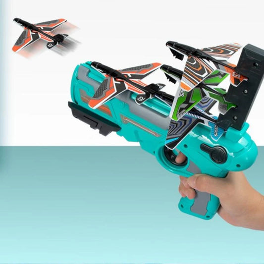 3-in-1 Airplane Launcher Gun – Outdoor Flying Fun!