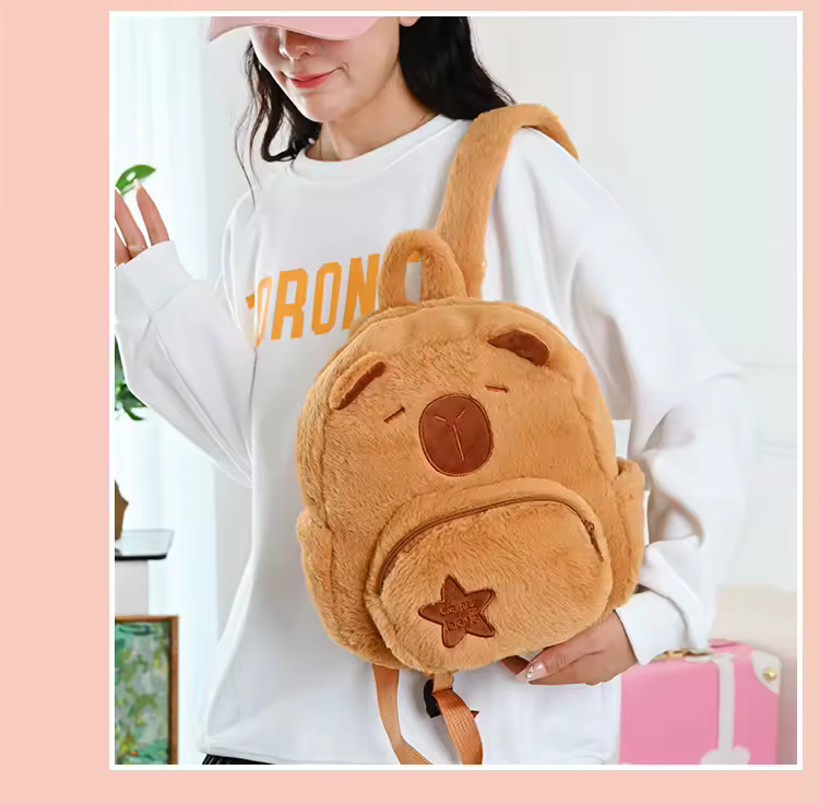 Capybara Plush Bag