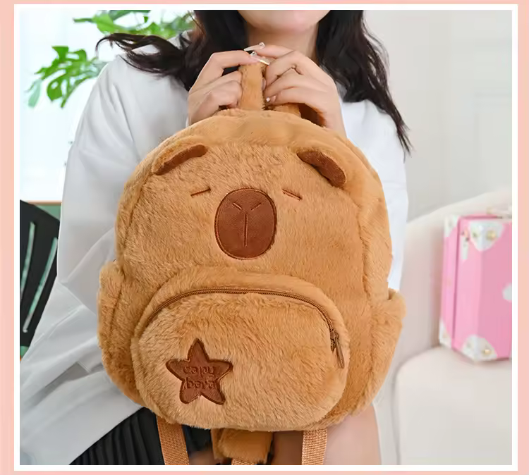 Capybara Plush Bag
