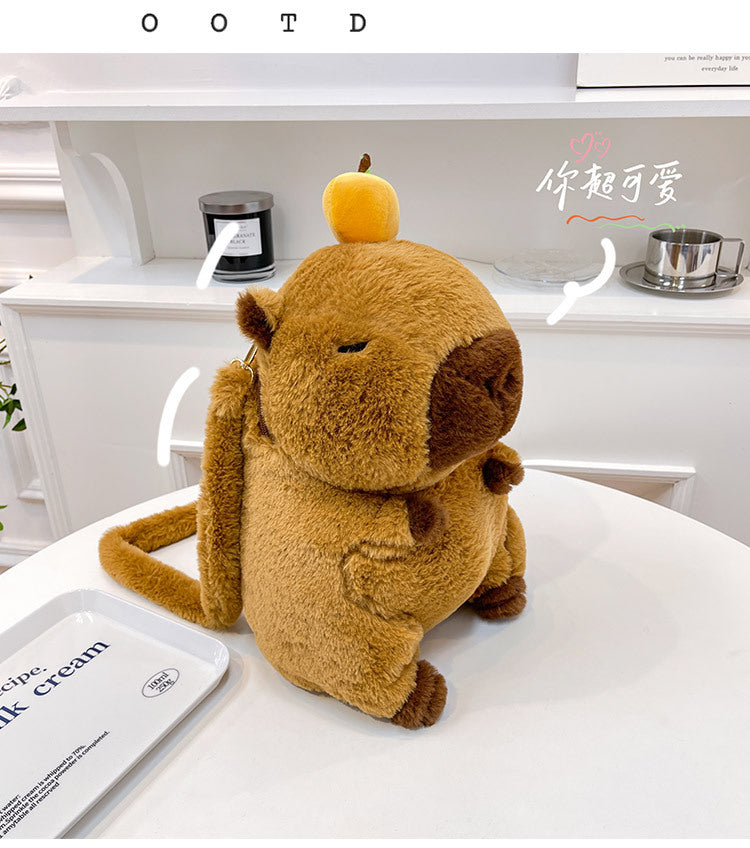 Capybara Plush Backpack