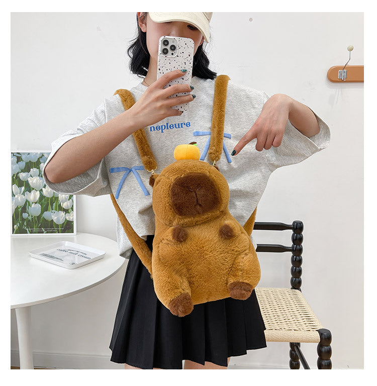 Capybara Plush Backpack