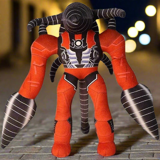 Skibidi Toilet Red Titan Drill Man Plush Toy