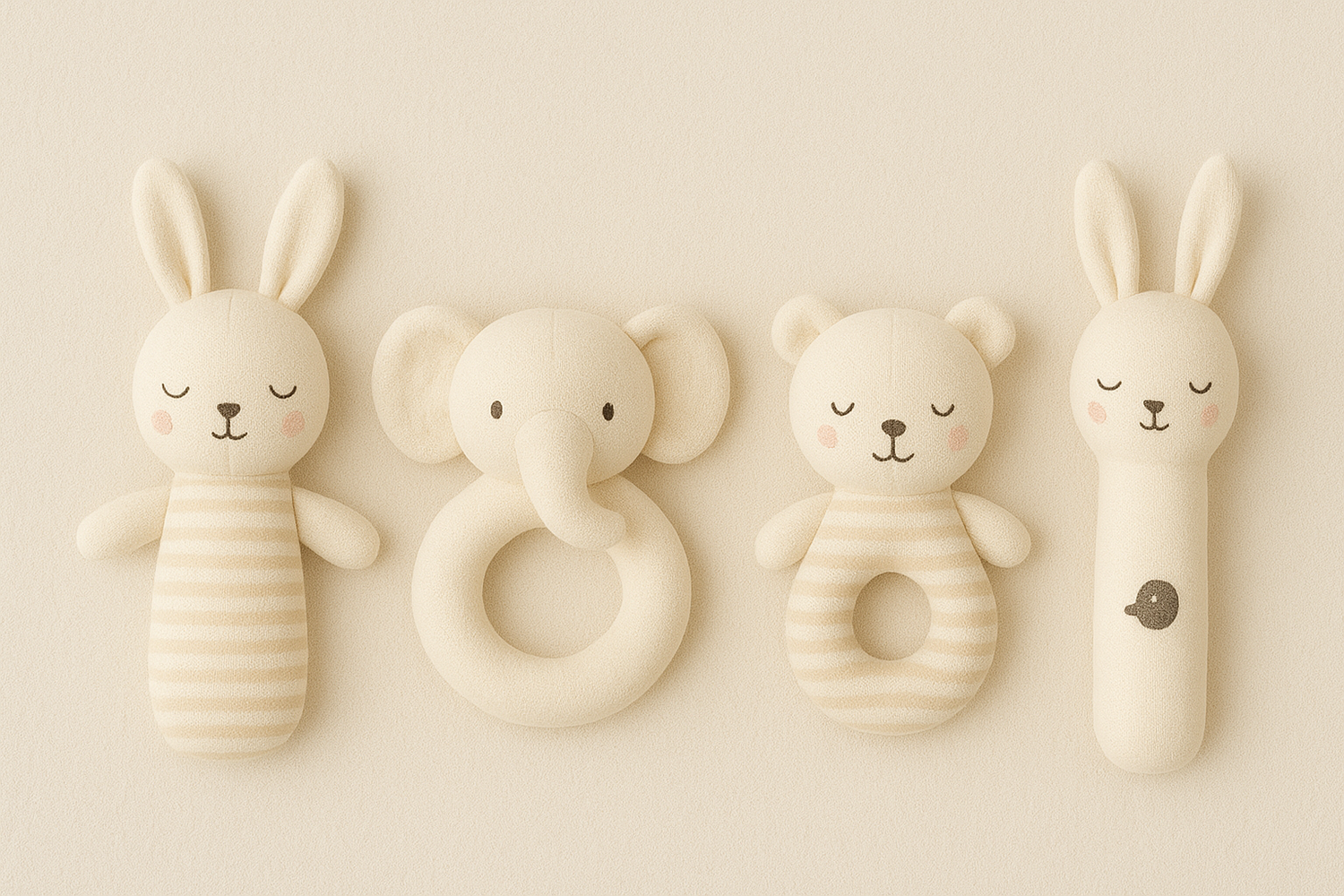 Organic Cotton Baby Rattles & Soothing Toys