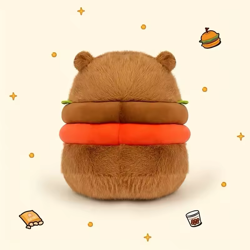 Capybara Plush Toy Hamburger