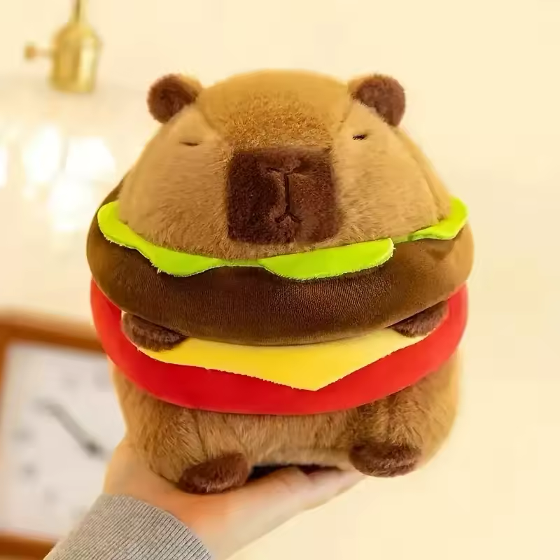 Capybara Plush Toy Hamburger