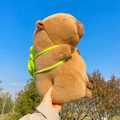 Capybara Plush Toy with Turtle